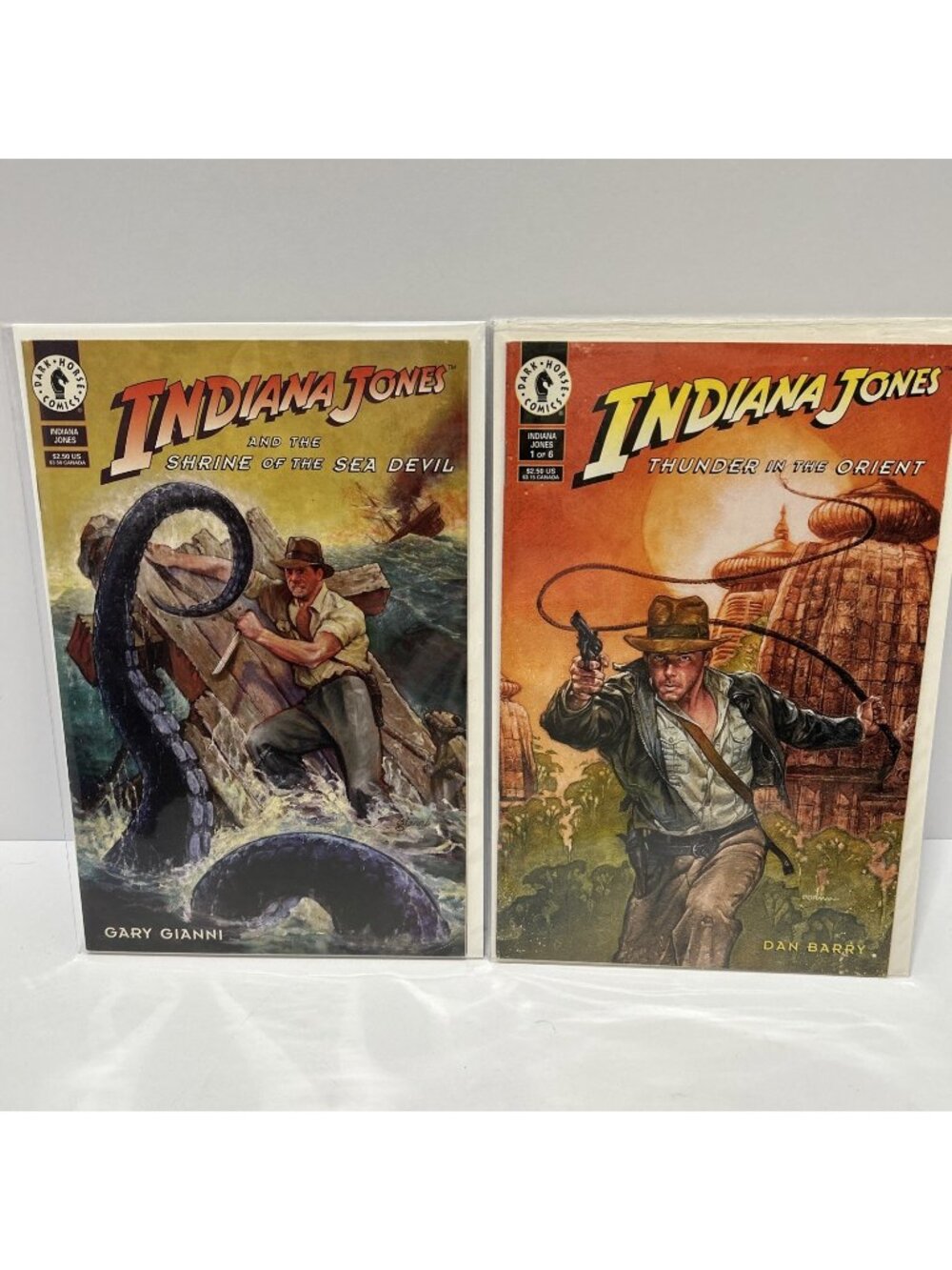 Indiana Jones And The Shrine Of The Sea Devil Dark Horse Comic Book Lot of 2
